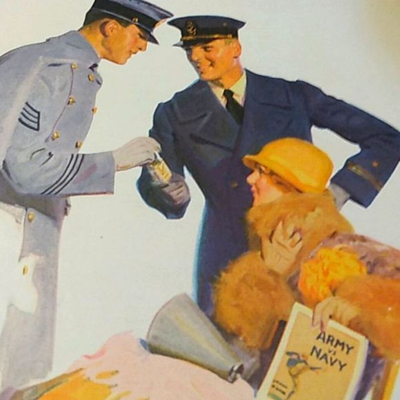 Army Verses Navy Chesterfield 1930's Add - Picture 2 of 2
